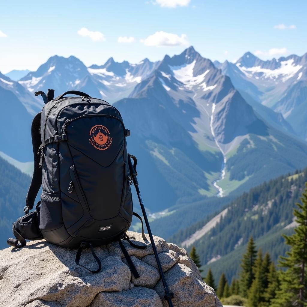 Outdoor Research Gear in Mountainous Landscape