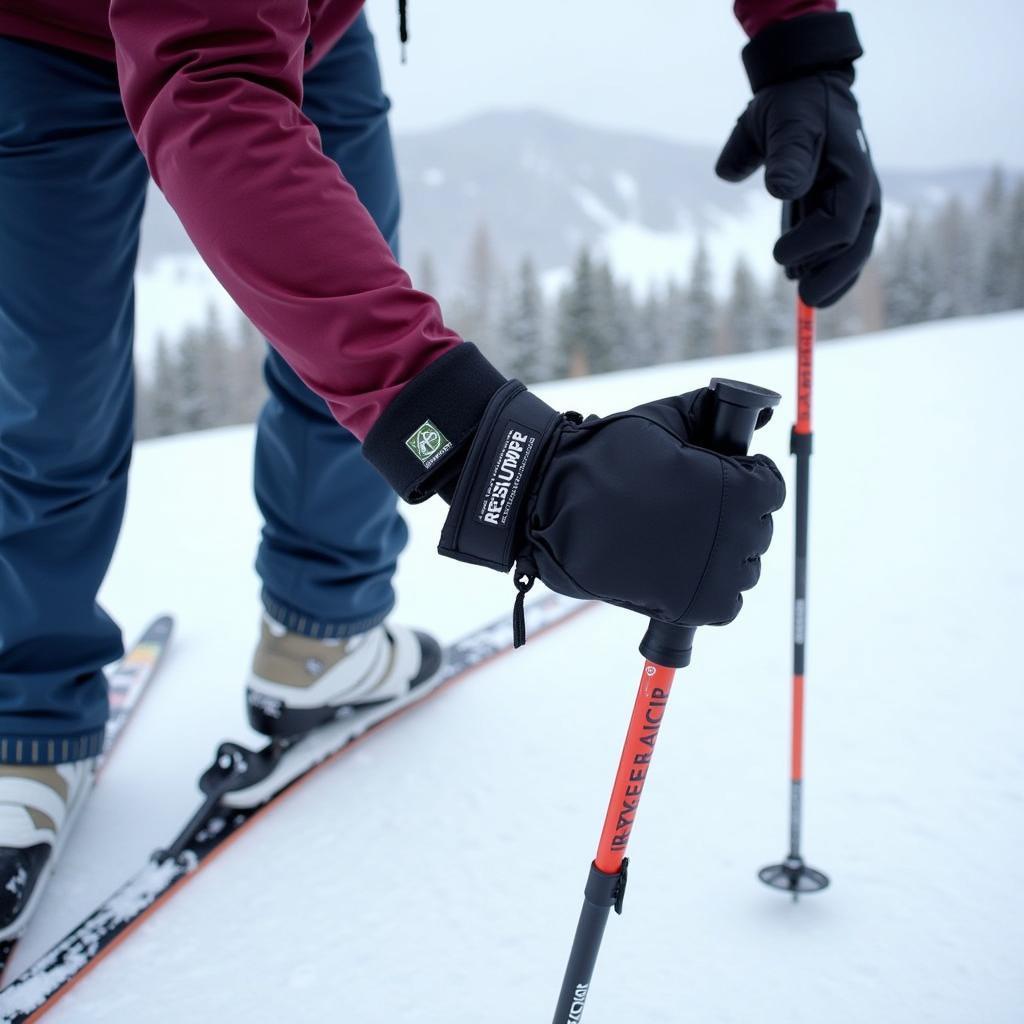 Outdoor Research Heated Mittens Skiing