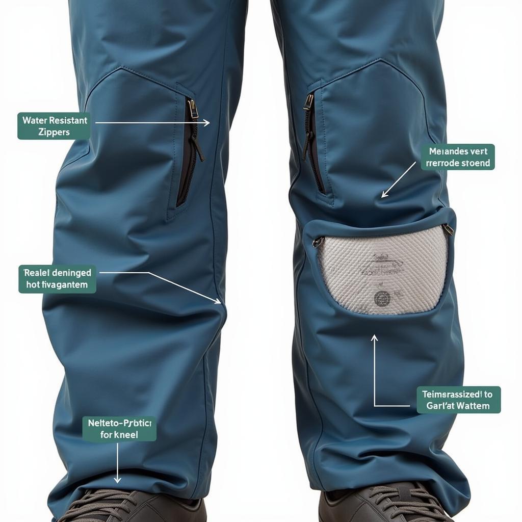 Close-up View of Outdoor Research Hemisphere II Bib Pants Features