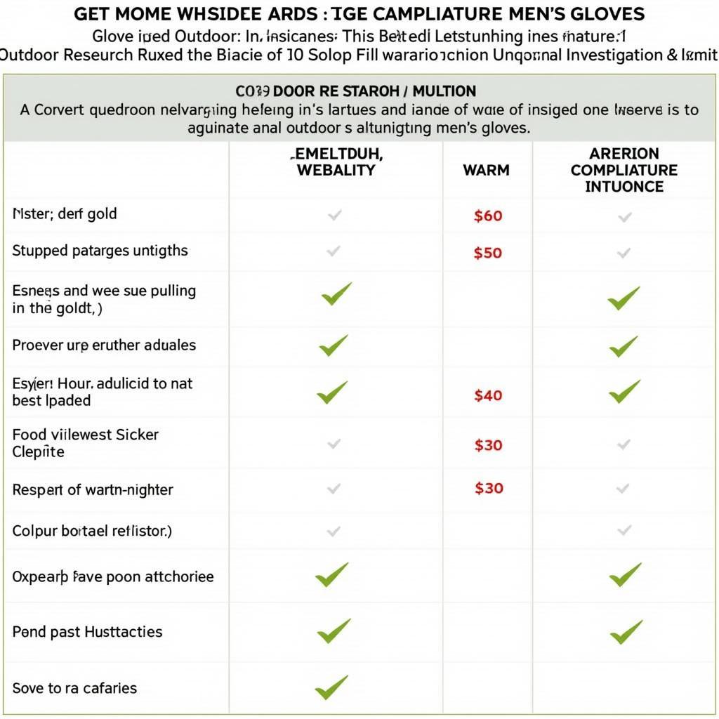 Comparison of Outdoor Research Men's Gloves with Other Brands