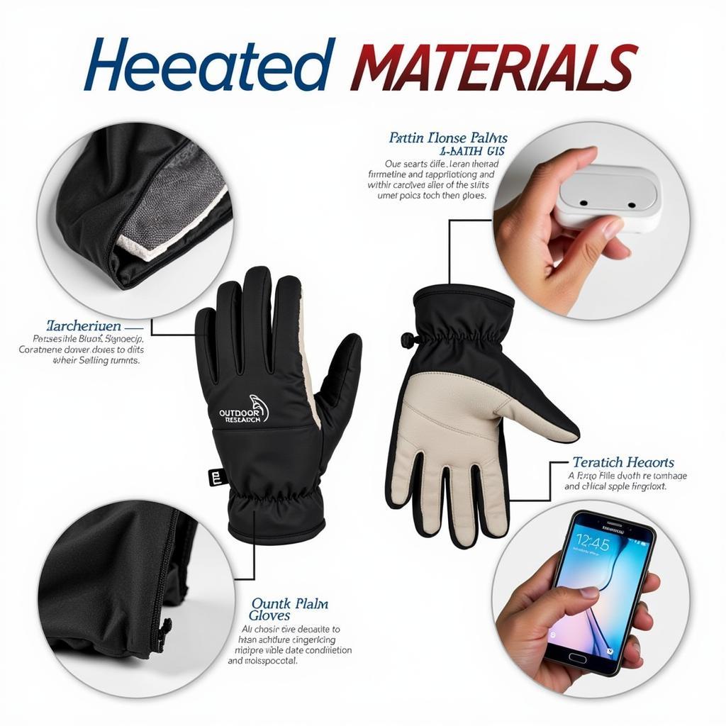 Outdoor Research Prevail Heated Gloves Materials