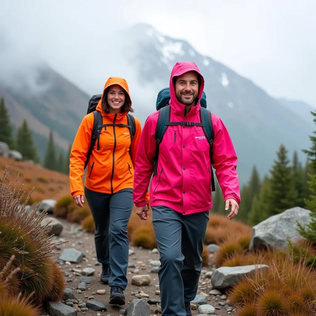 Outdoor Research rain jackets in the mountains