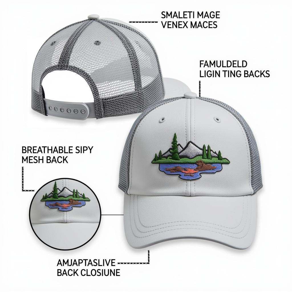 Outdoor research trucker cap features close up