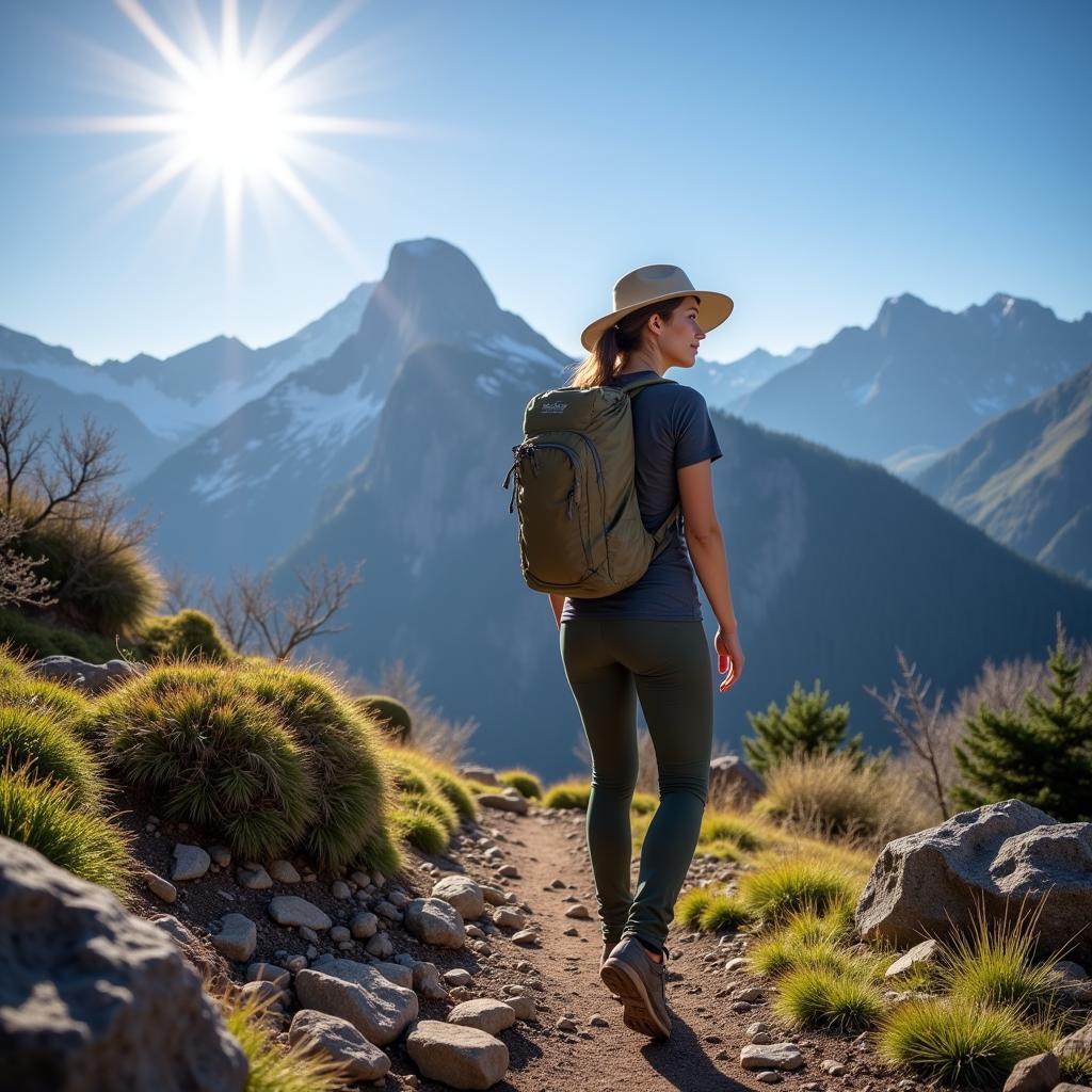 Woman Hiking in Outdoor Research Pants