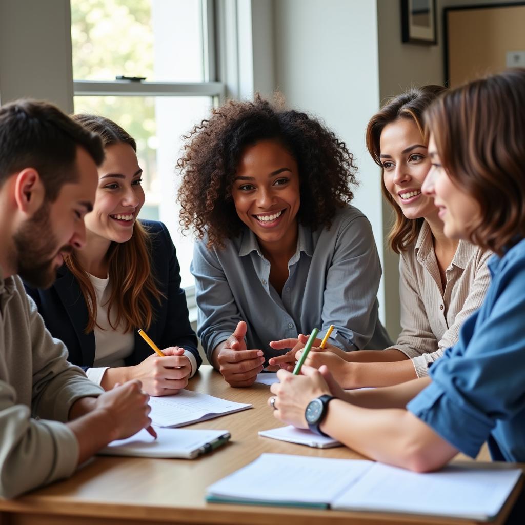 Diverse group of people engaging in a paid research study