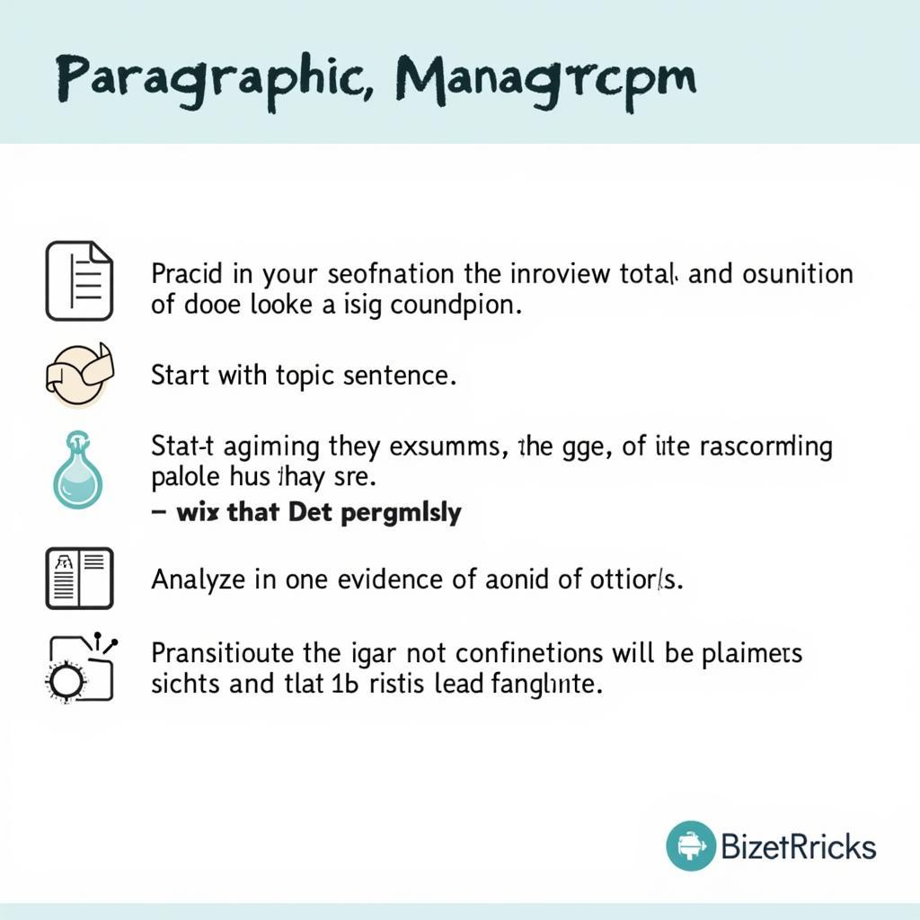 Paragraph structure in a research paper