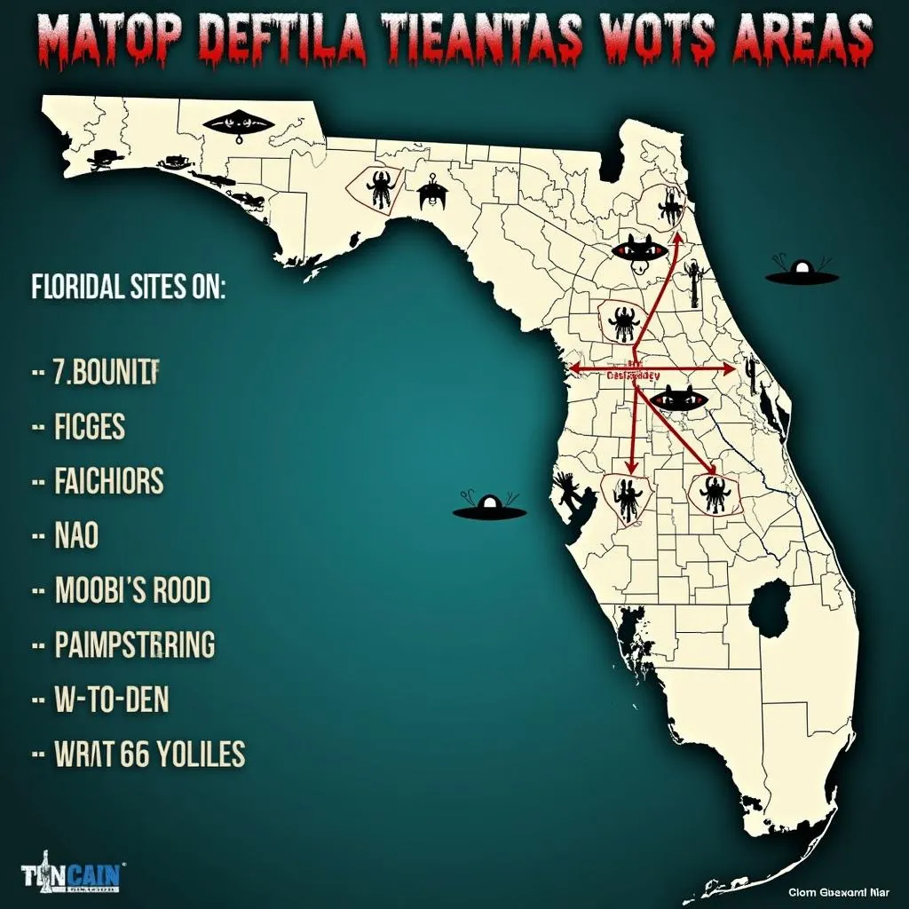 Paranormal Activity Map of Florida