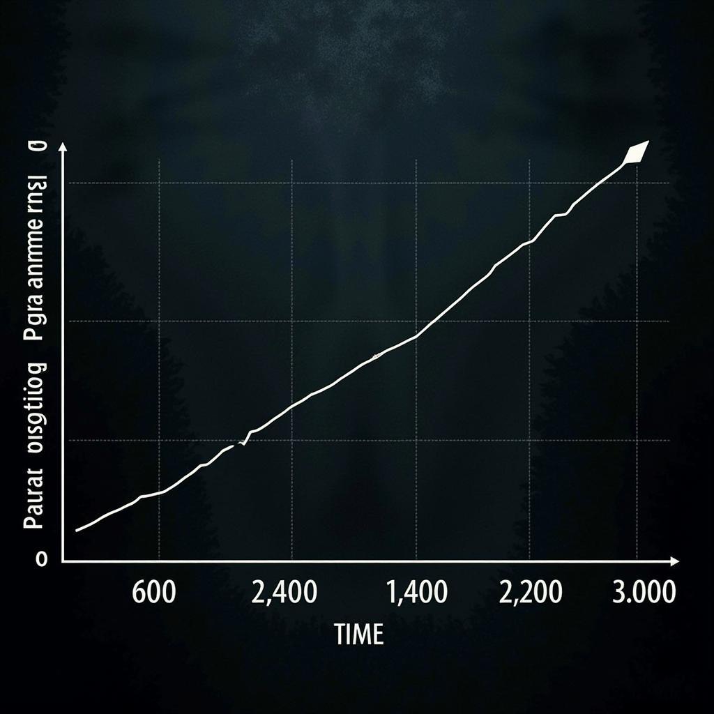 Line graph illustrating paranormal activity over time.