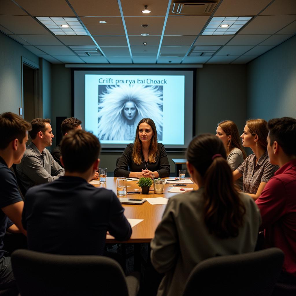 Diverse Group Discussing Paranormal Phenomena