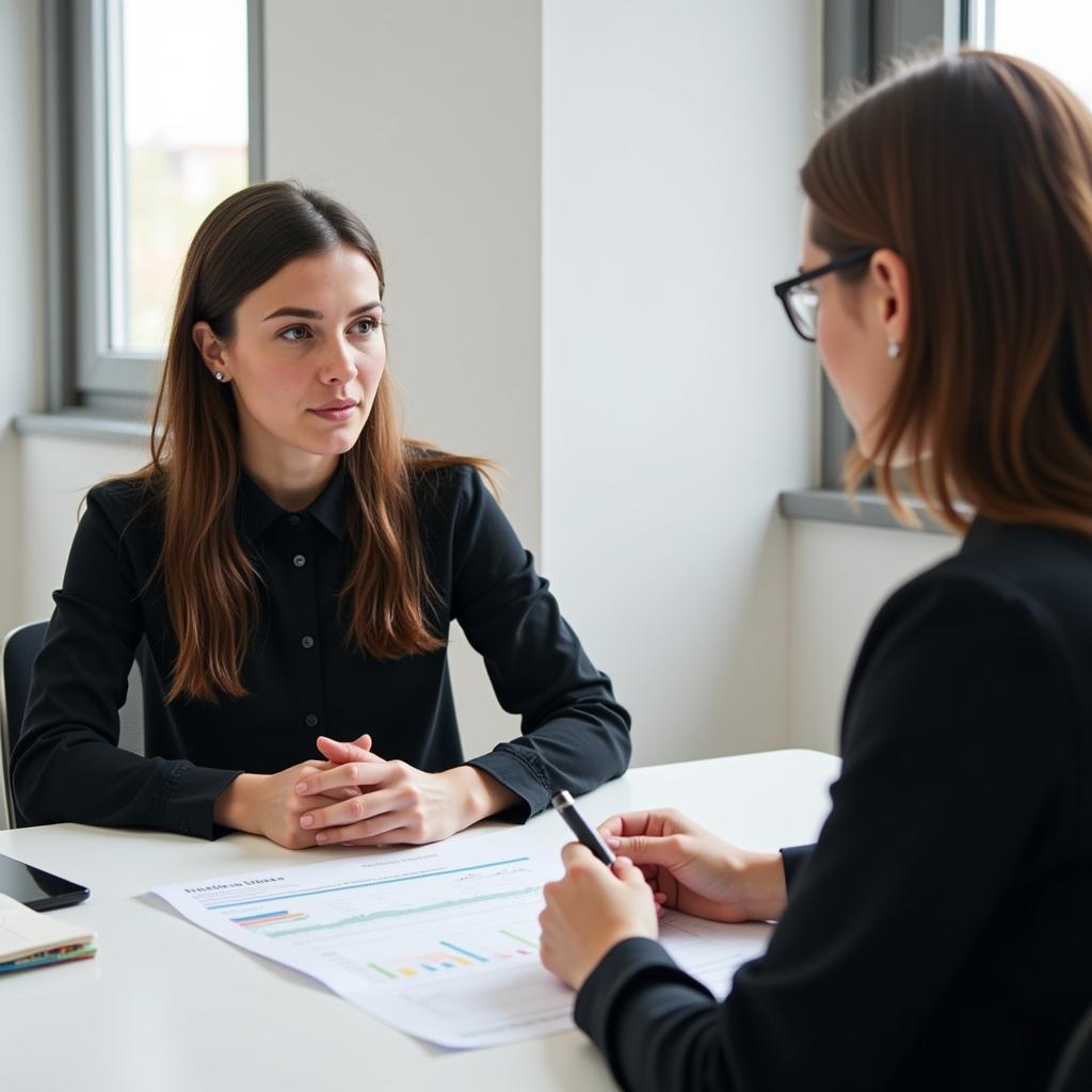 PBI Researcher Discussing Findings with a Client