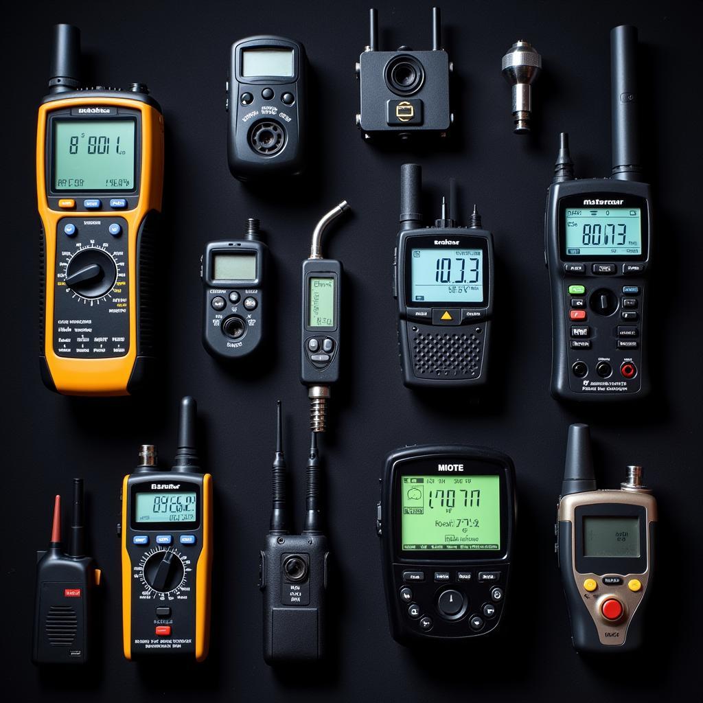 A collection of paranormal investigation equipment