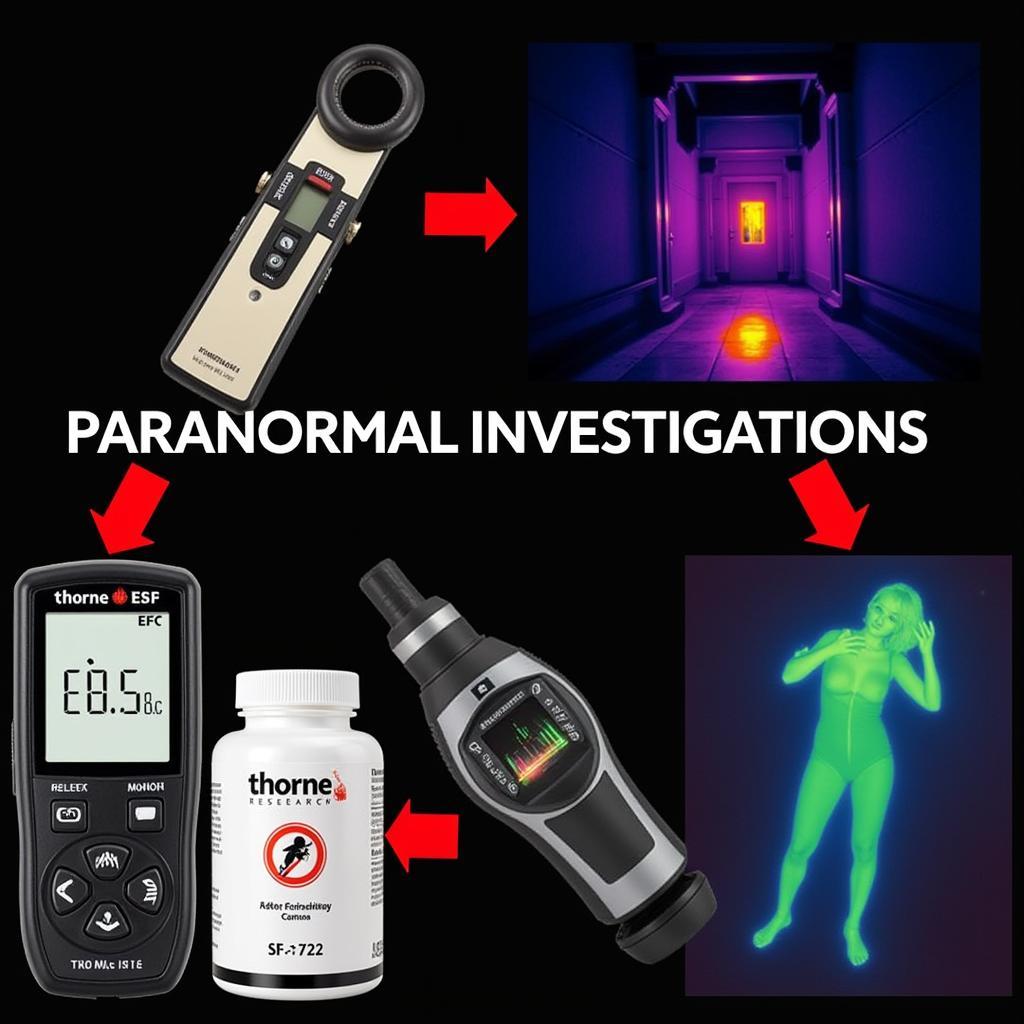 Paranormal investigation equipment alongside SF722