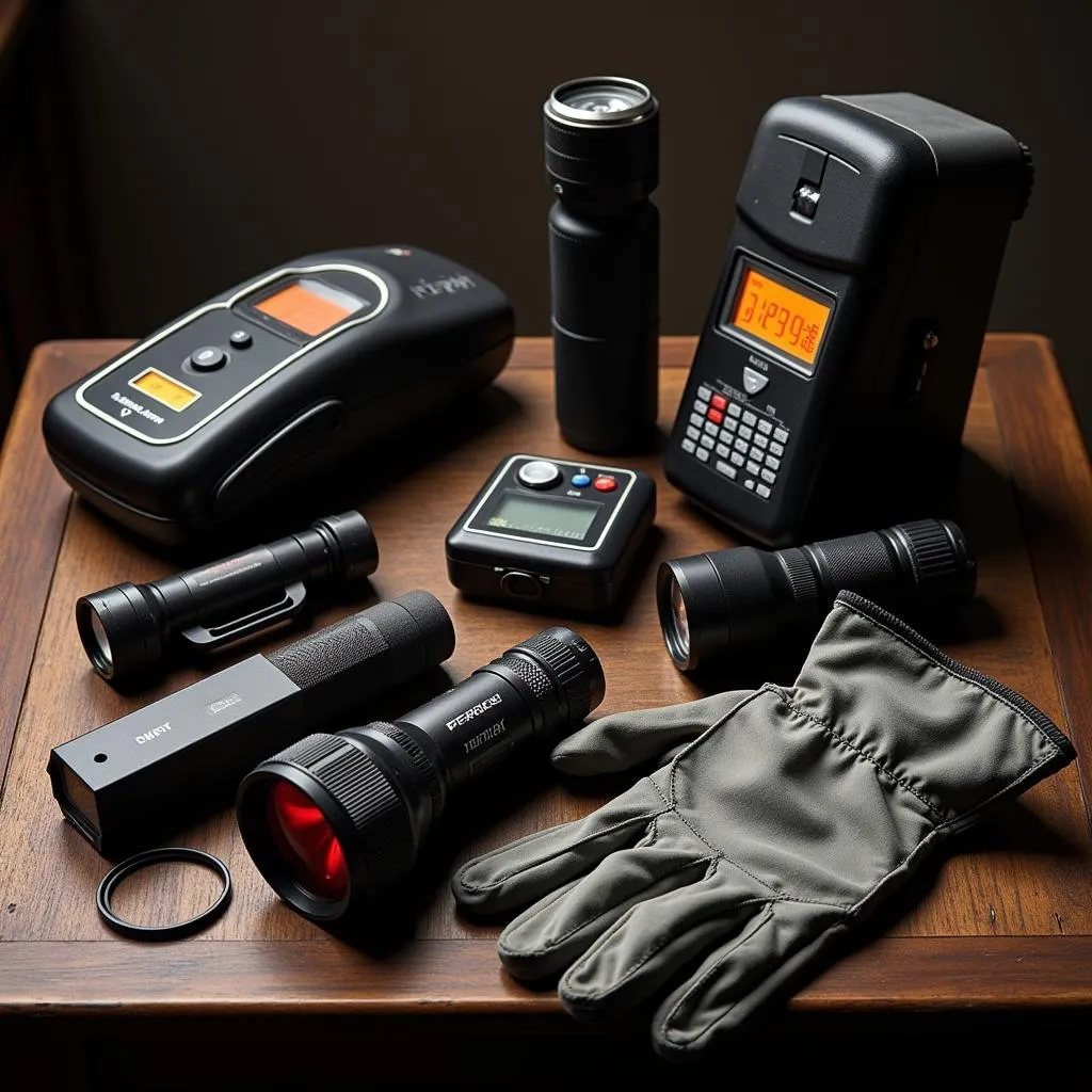 Paranormal investigation kit with a Ferrosi glove