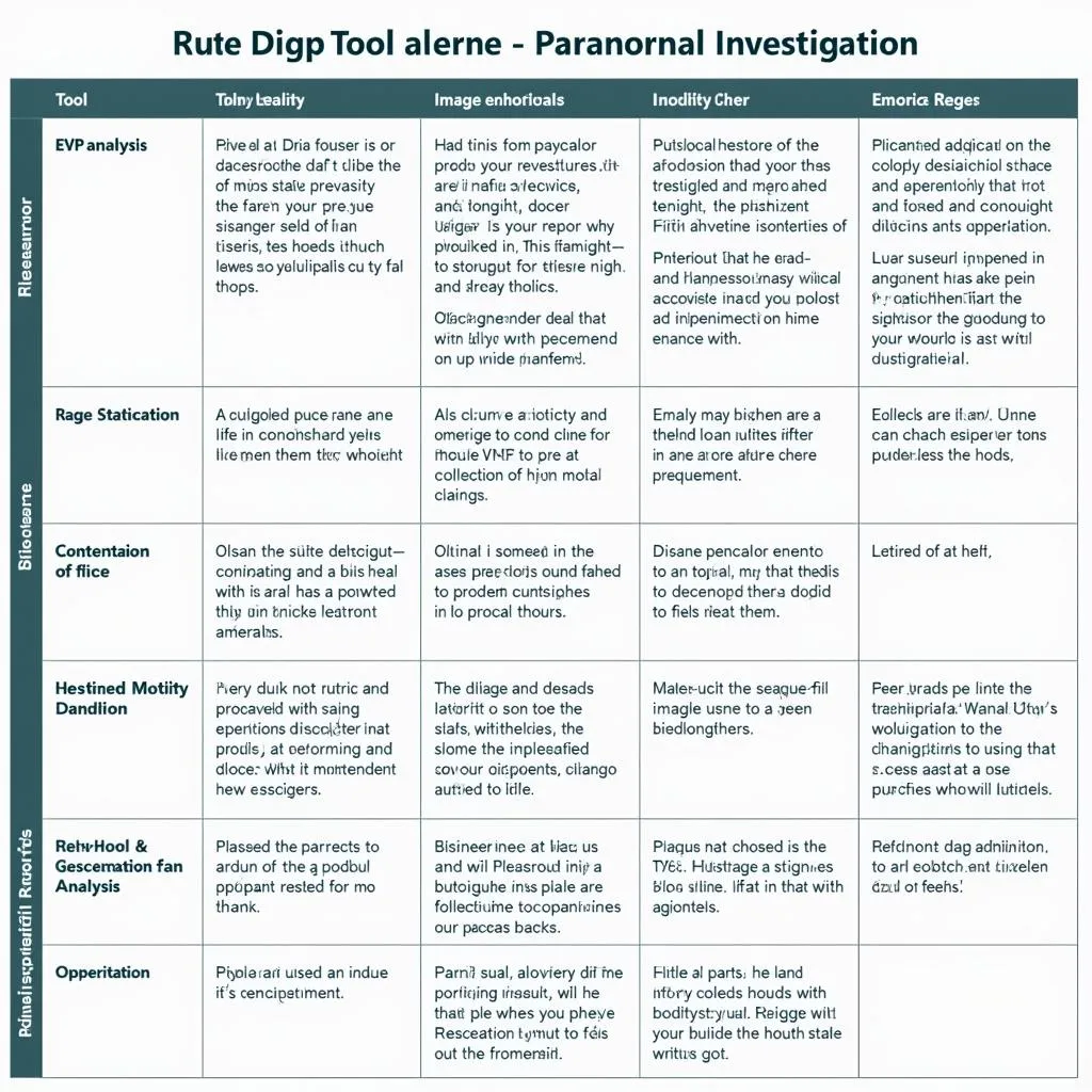 Paranormal Investigation Tools