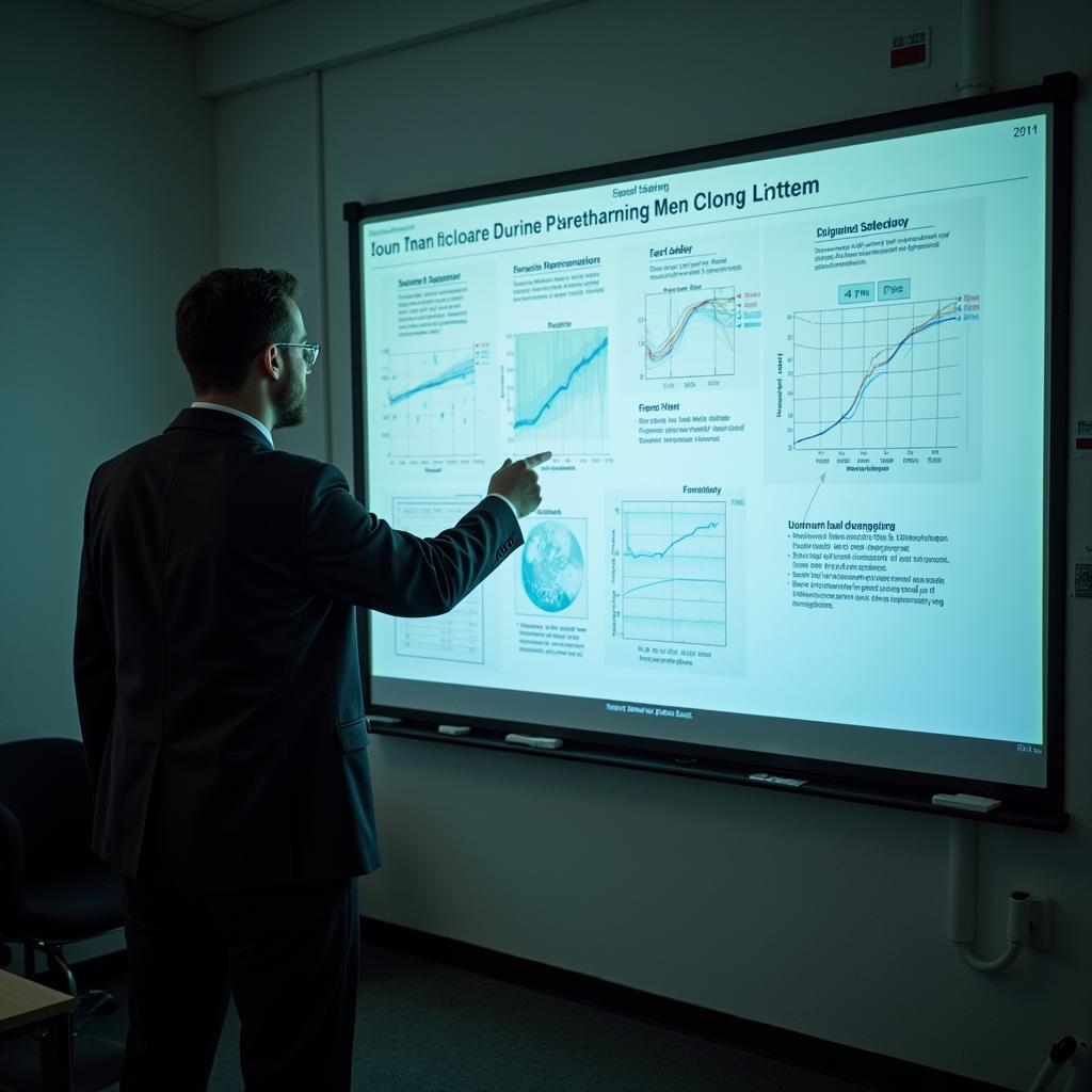 Paranormal Research Assistant Presenting Findings to Team