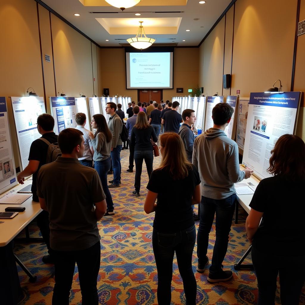 Students presenting paranormal research at a conference in Florida