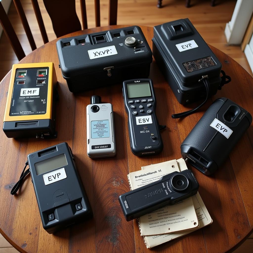 Paranormal Research Equipment: EMF Meter, EVP Recorder, and Infrared Camera