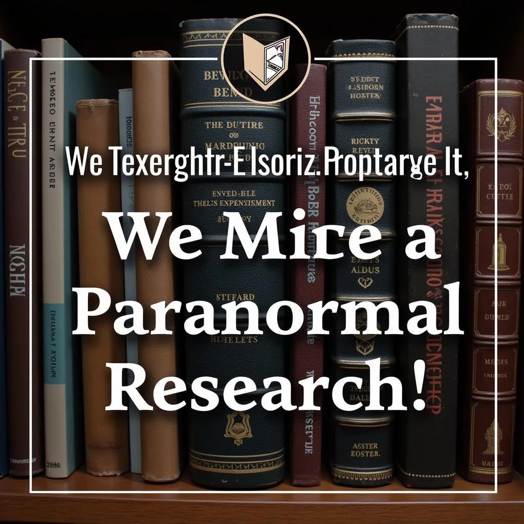 Paranormal Research Library Books