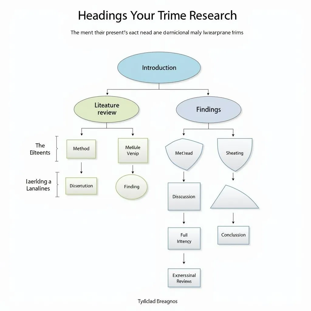 A visually appealing infographic showcasing a well-structured headings research paper