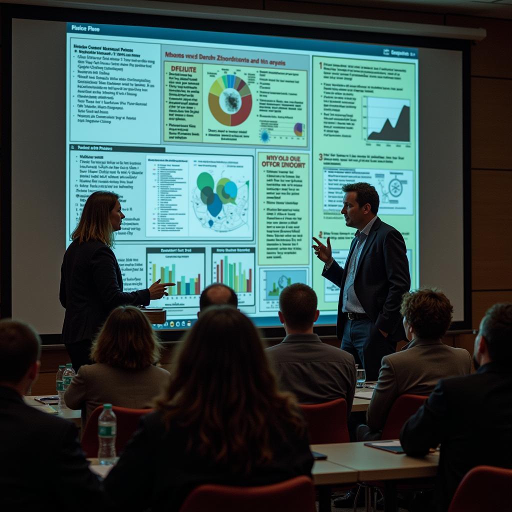 Researchers presenting their findings at a paranormal research conference.