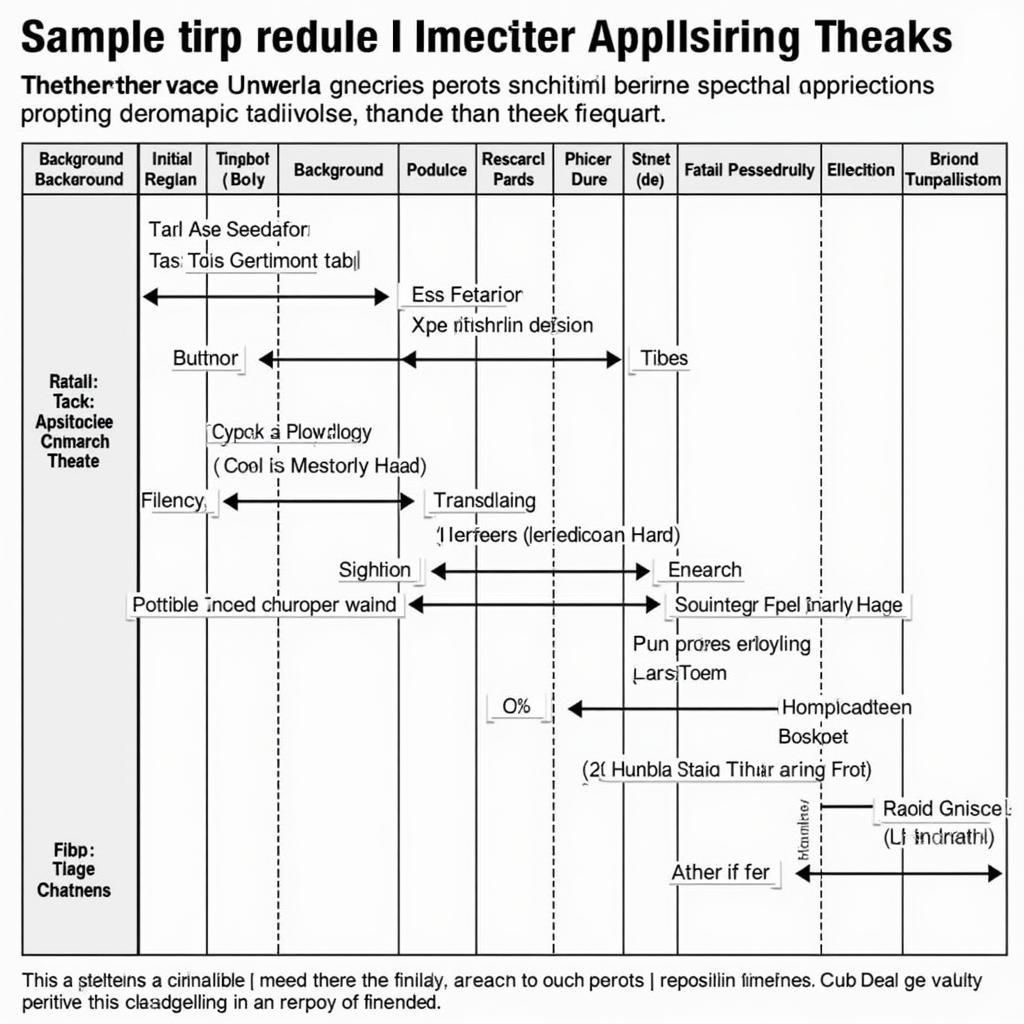 Sample timeline for a paranormal research project.