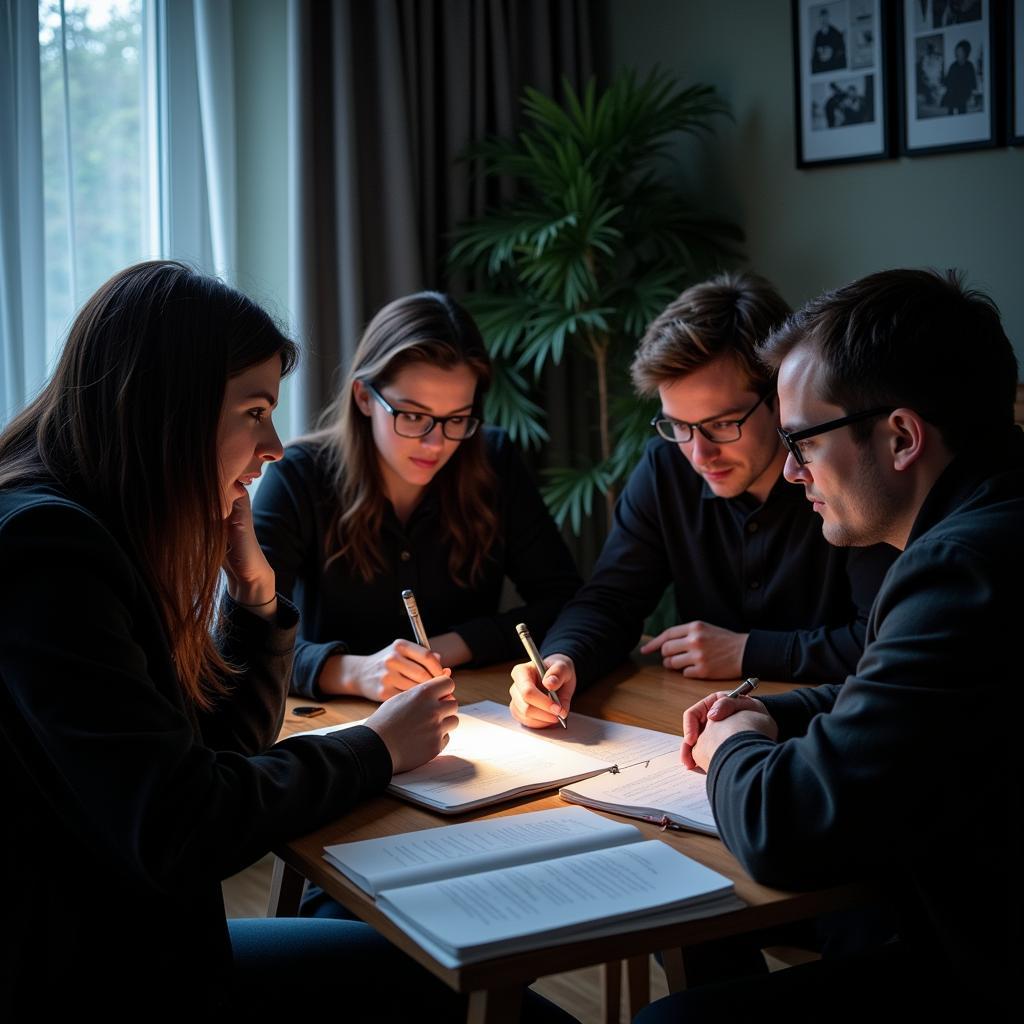 Paranormal Research Team Collaborating