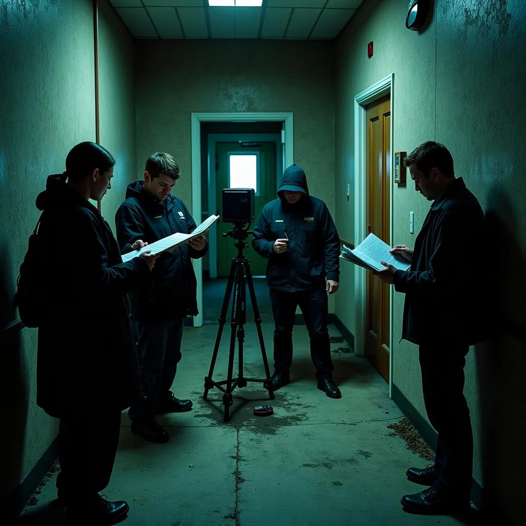 Paranormal Research Team Investigating