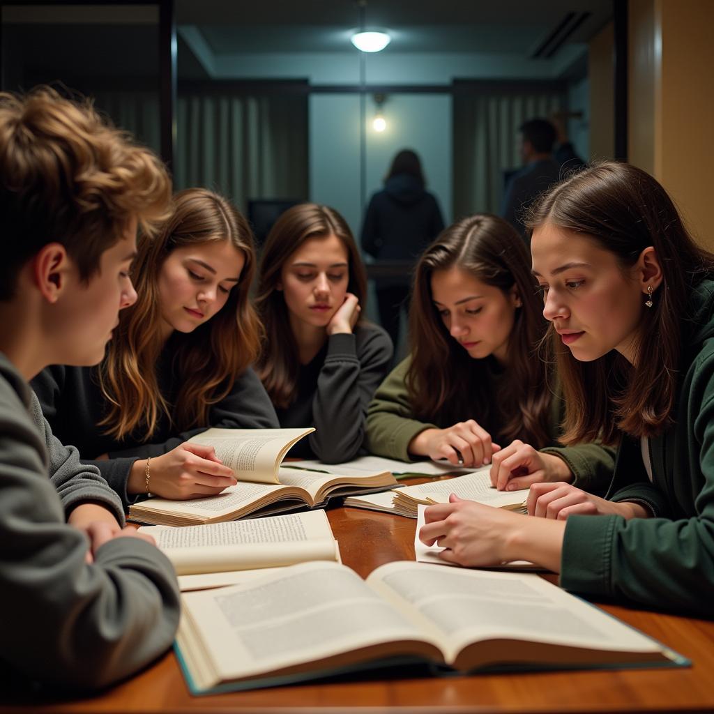 Students Exploring Paranormal Research Topics