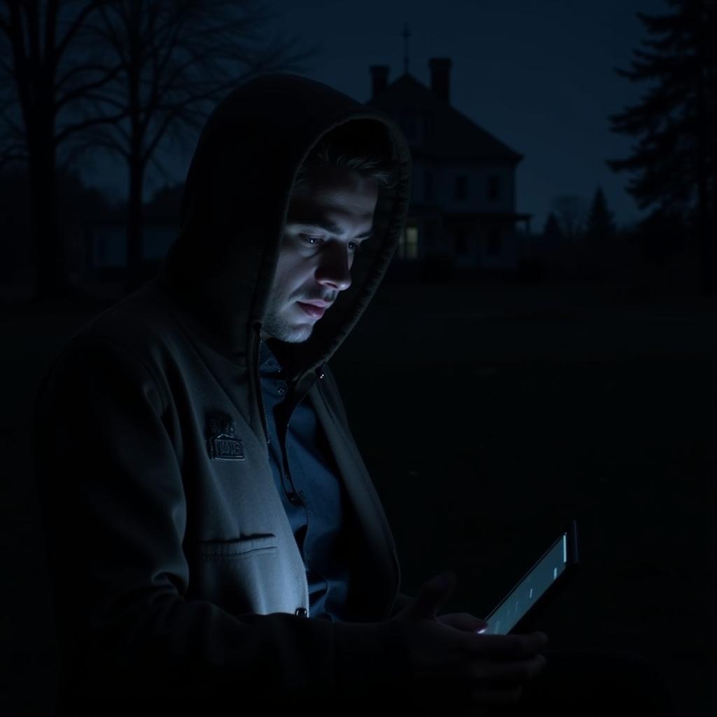 Researcher Accessing Eagle Research on a Tablet