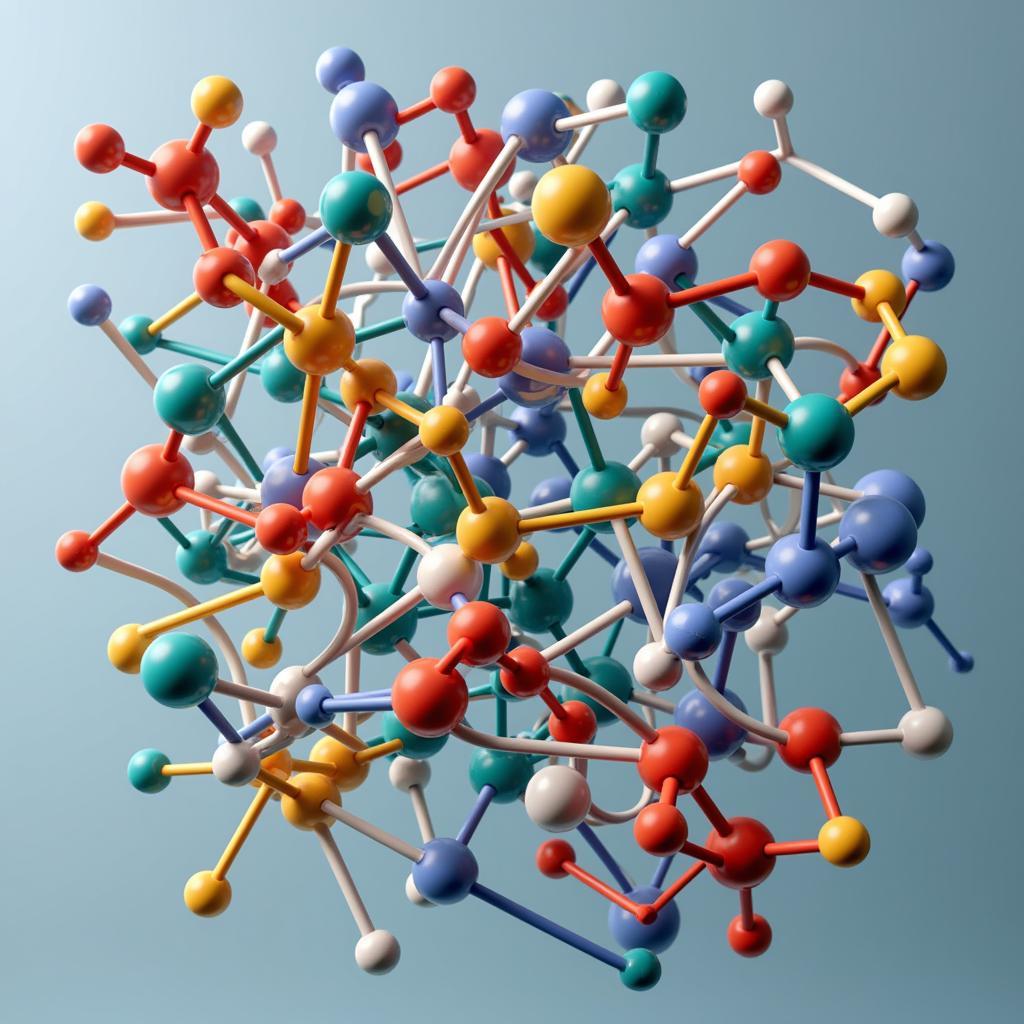 3D Model of a Peptide Chemical Structure