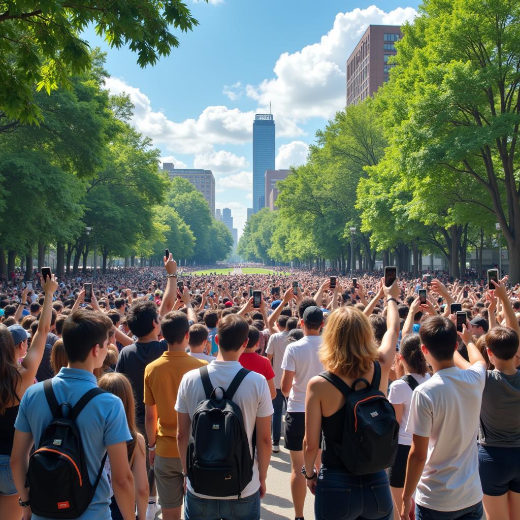 Pokémon GO players gather for a research event