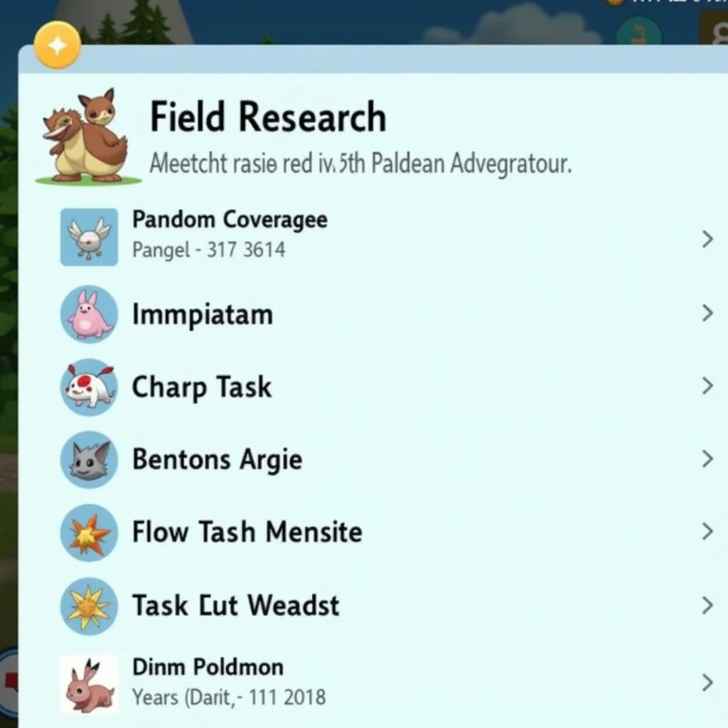 Pokemon Go Paldean Adventure Field Research Tasks