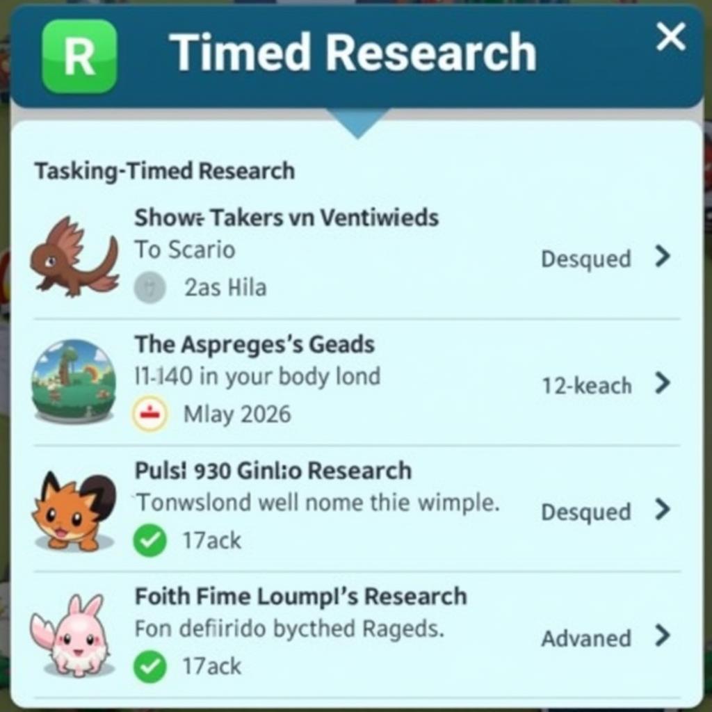 Pokemon Go Timed Research Tasks