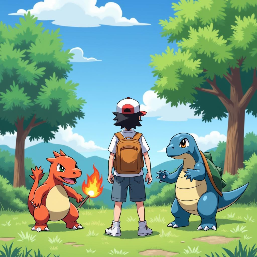 Pokemon Go trainer with their Kanto Pokemon team