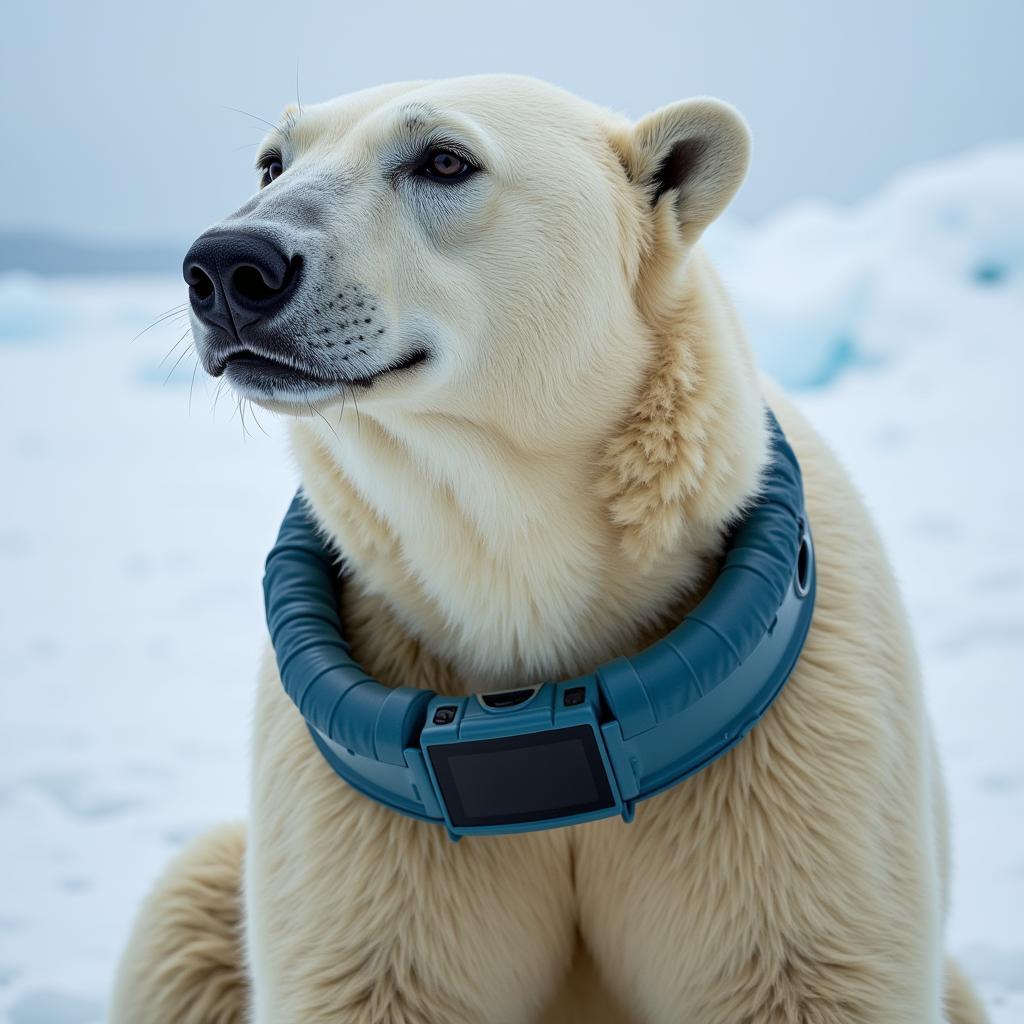 Satellite tracking technology used in polar bear research