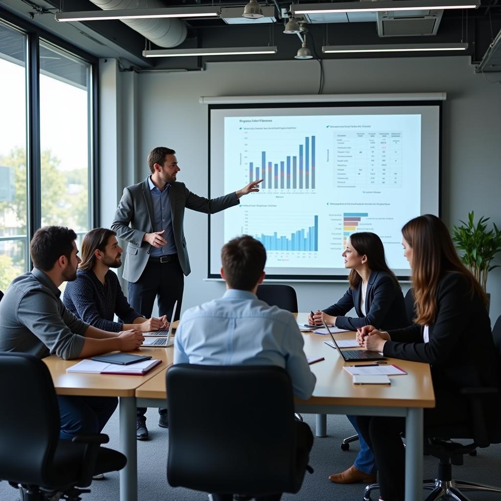 Preclinical research team collaborating in a meeting