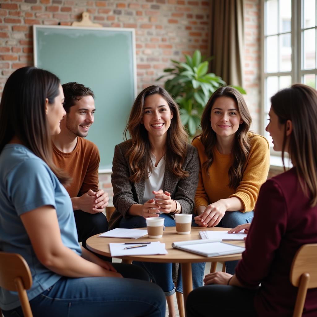 Group Therapy Session with a Therapist