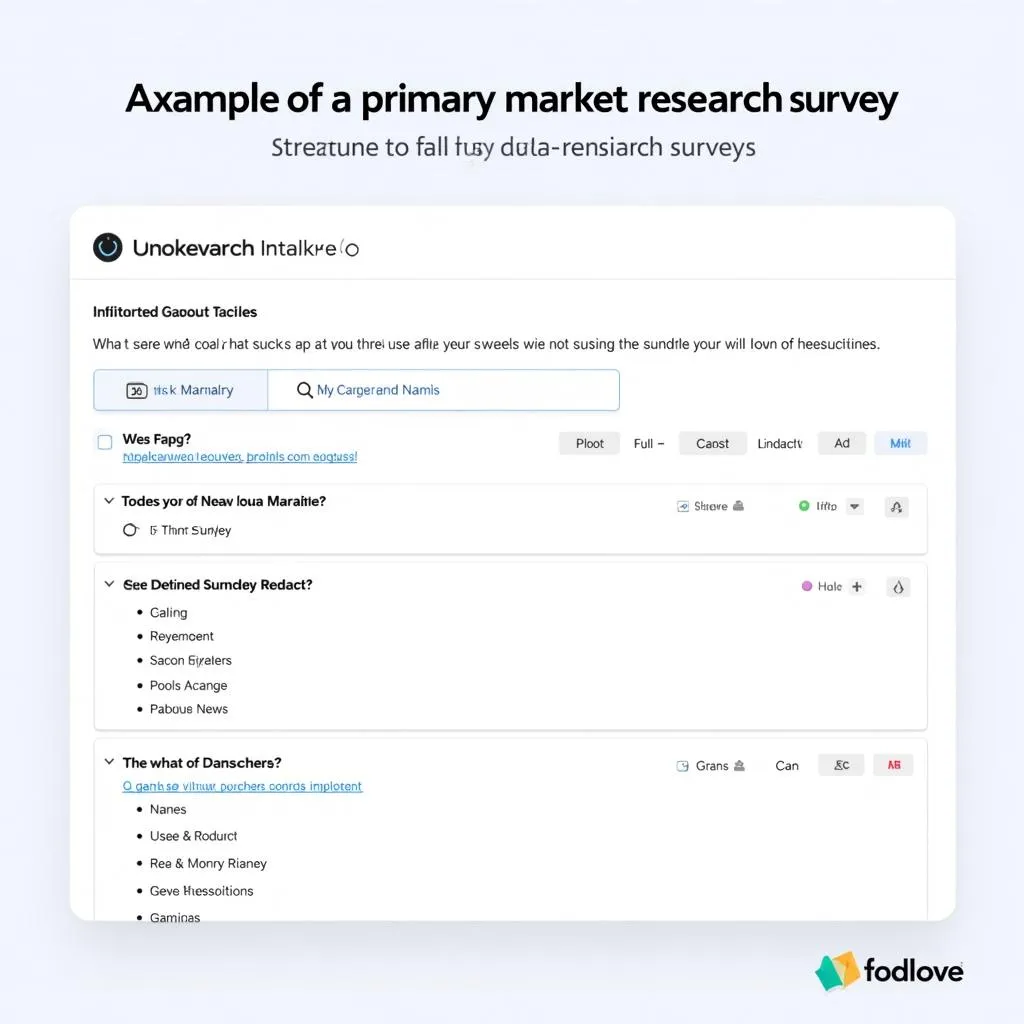 Primary Market Research Survey