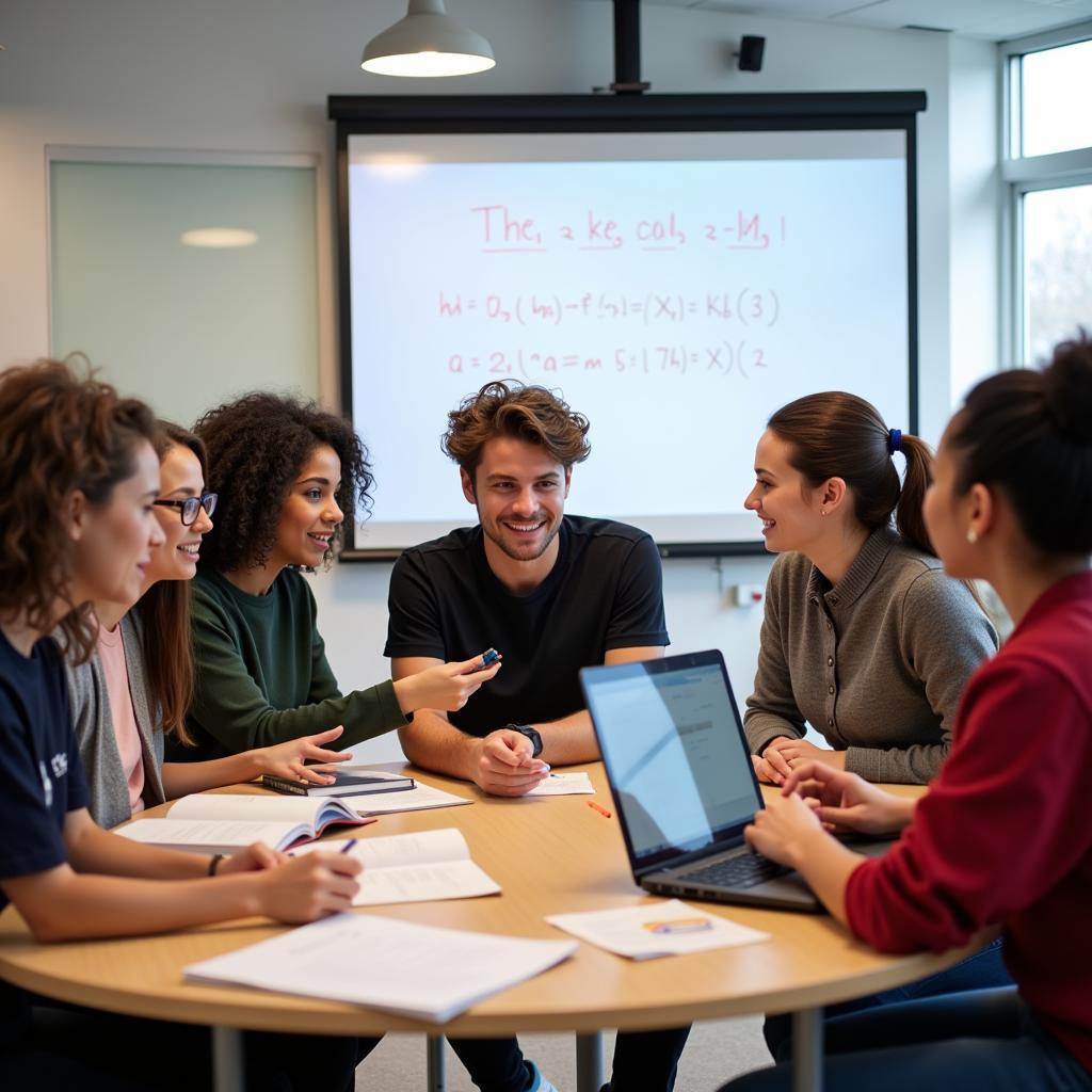 Students collaborating on an operations research project at Princeton University