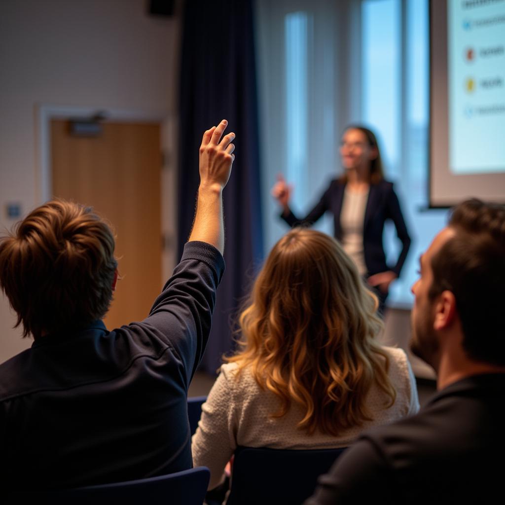 Audience Asking Questions After Presentation