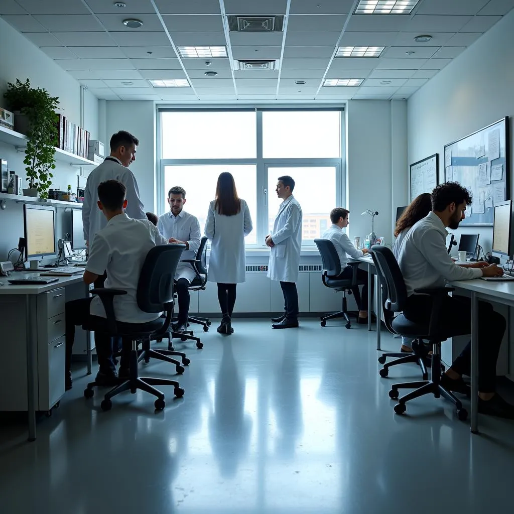 Psychology research in a lab setting