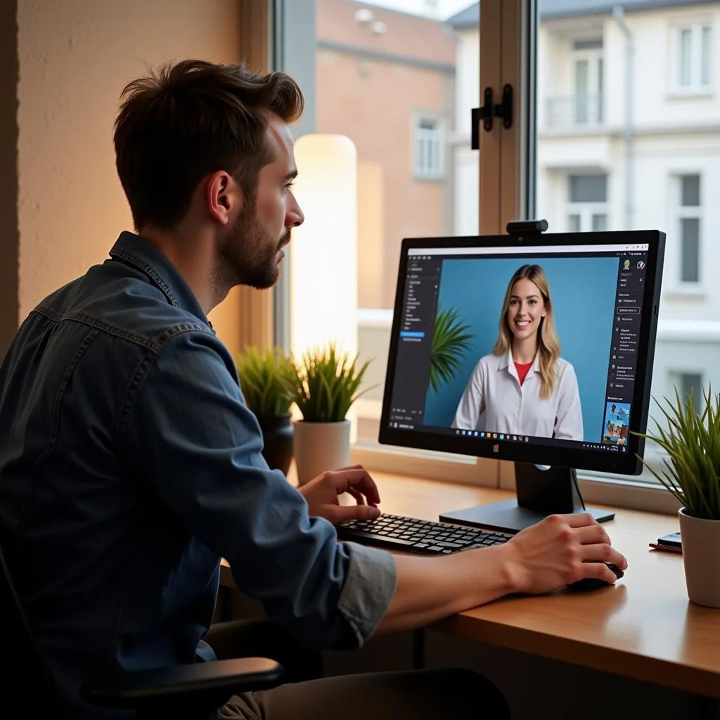 Remote UX Researcher Conducting User Interview