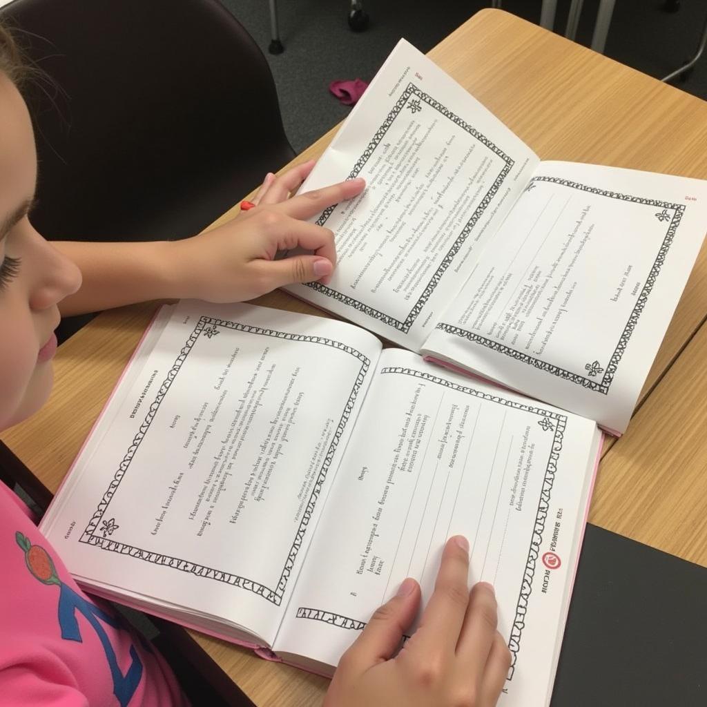 Student engaging in repeated reading exercises