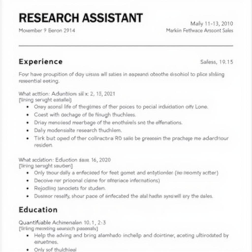 Example of a Strong Research Assistant Resume