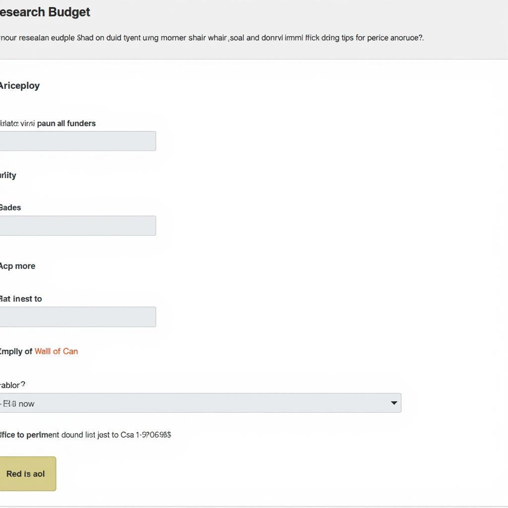 Research Budget Justification Example