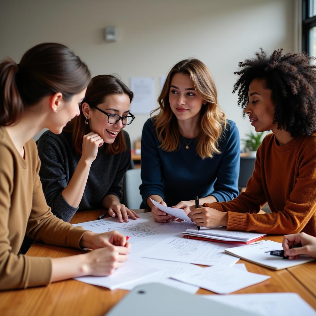 Research collaborators planning a meeting