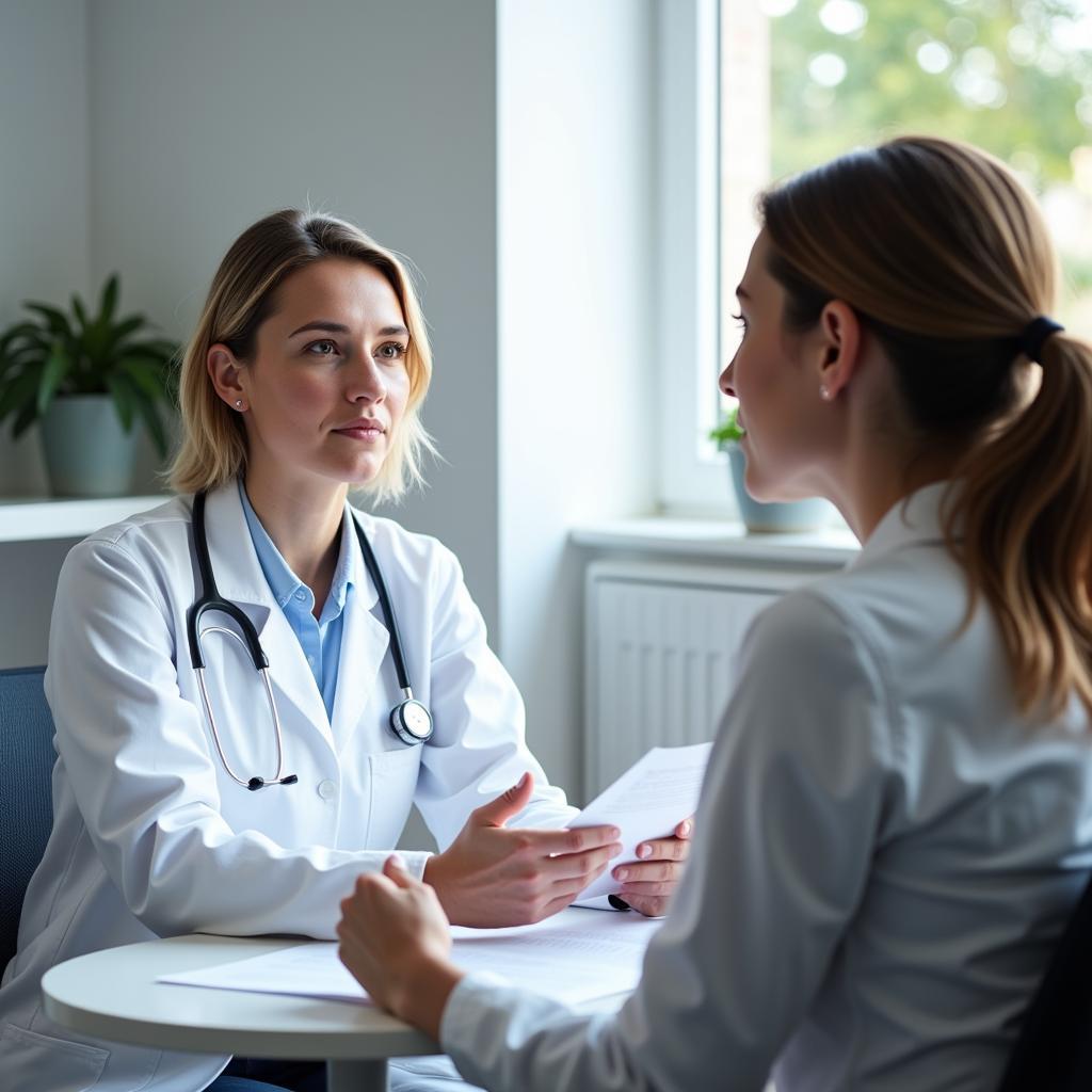 Research Coordinator Explaining Study to Patient