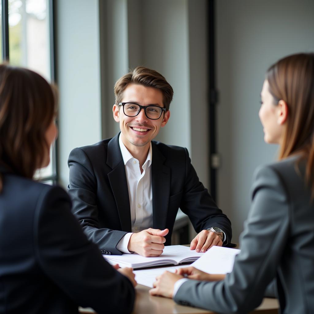 Job interview for a research coordinator position