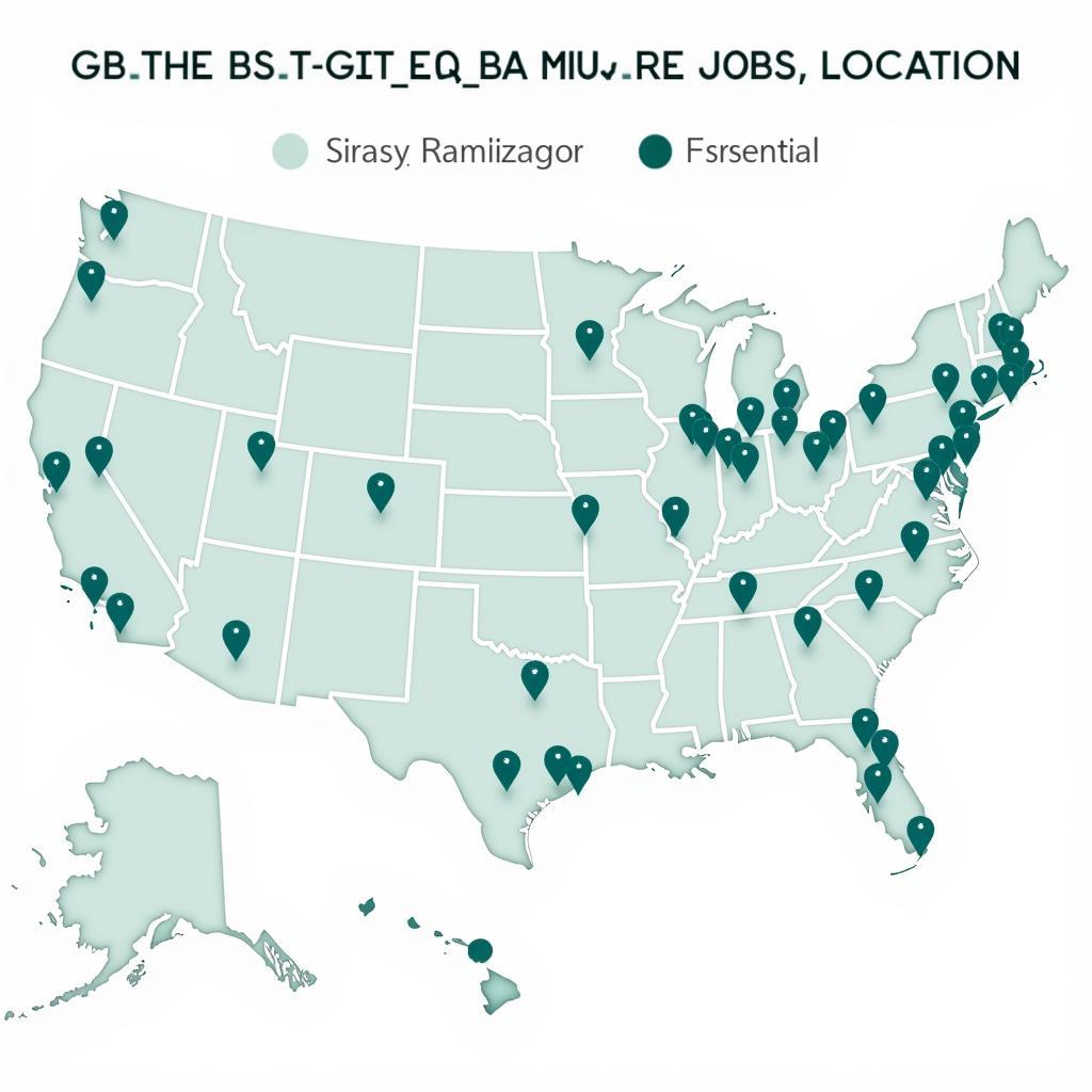 A map highlighting major cities with high demand for research data analysts.