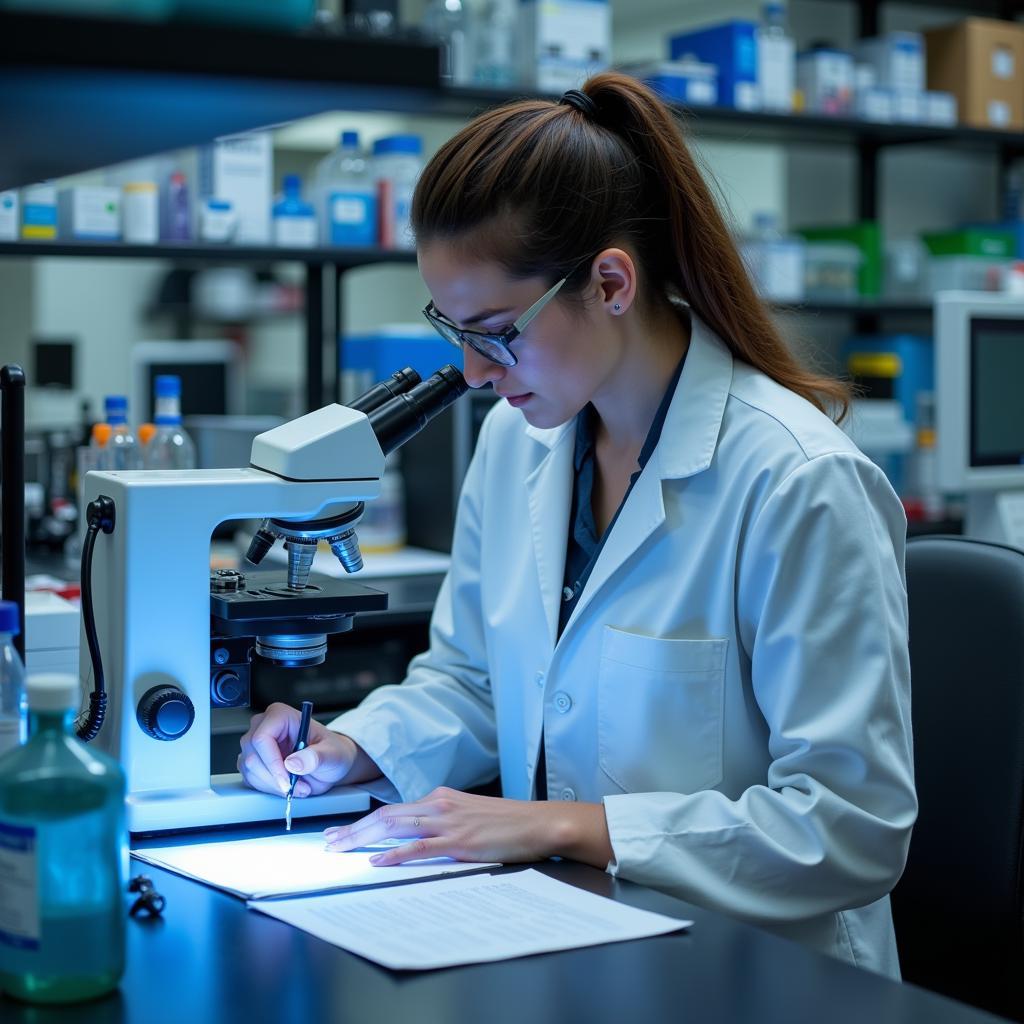 Research Fellow Working in Lab